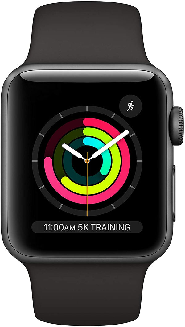 Apple Watch Series 3 (GPS Only) 38mm Space Gray Aluminum - Black Sport Band