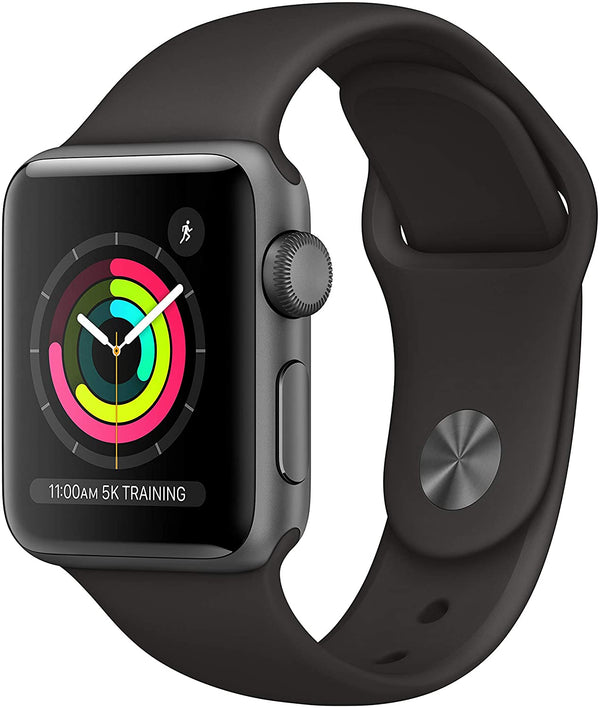 Apple Watch Series 3 (GPS Only) 38mm Space Gray Aluminum - Black Sport Band