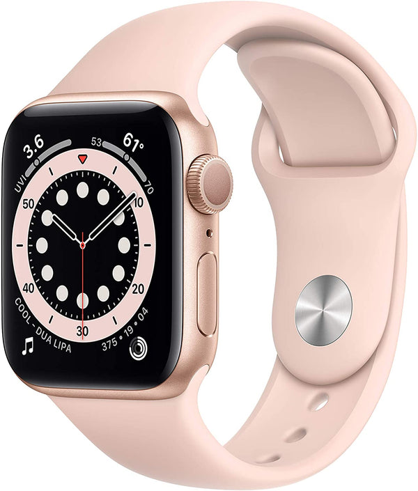 Apple Watch Series 6 40mm Gold Aluminum Case with Pink Sand Band + Cellular