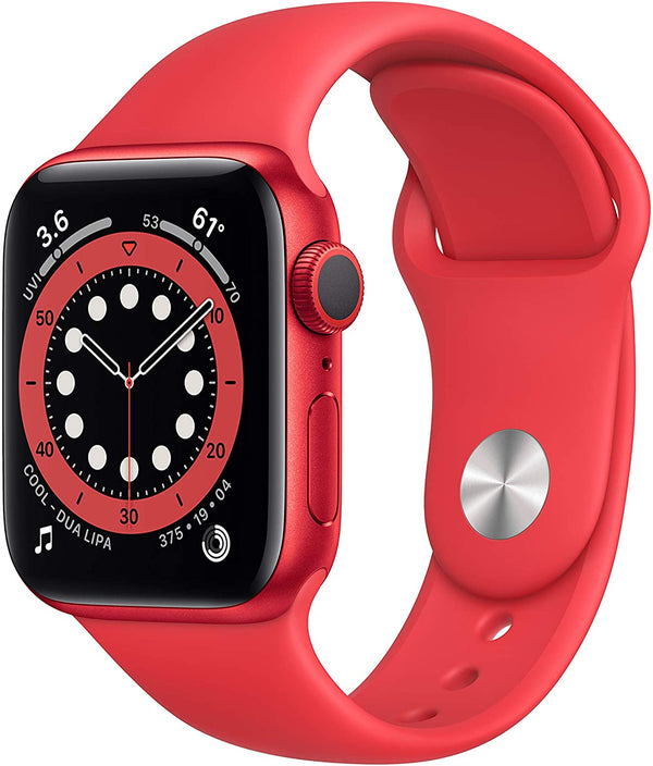 Apple Watch Series 6 40mm Red Aluminum Case with Red Sport Band + Cellular