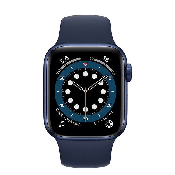 Apple Watch Series 6 40mm Blue Aluminum Case with Deep Navy Sport Band + Cellular